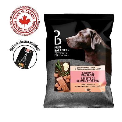 Pure Balance Sans Grains Recette Saumon et Pois Nourriture Sèche pour Chiens 100 g, 3.6 kg, 7.2 kg, 14 kg