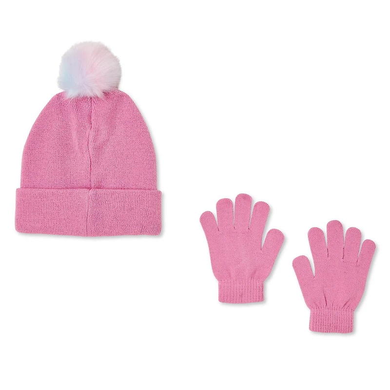 Ensemble 2 pièces avec tuque et gants en acrylique George pour filles