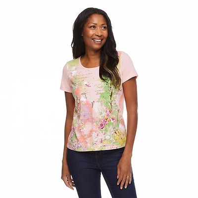 T-shirt imprimé à manches courtes Penmans pour femmes