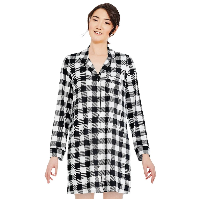 George Women's Notched Collar Nightshirt