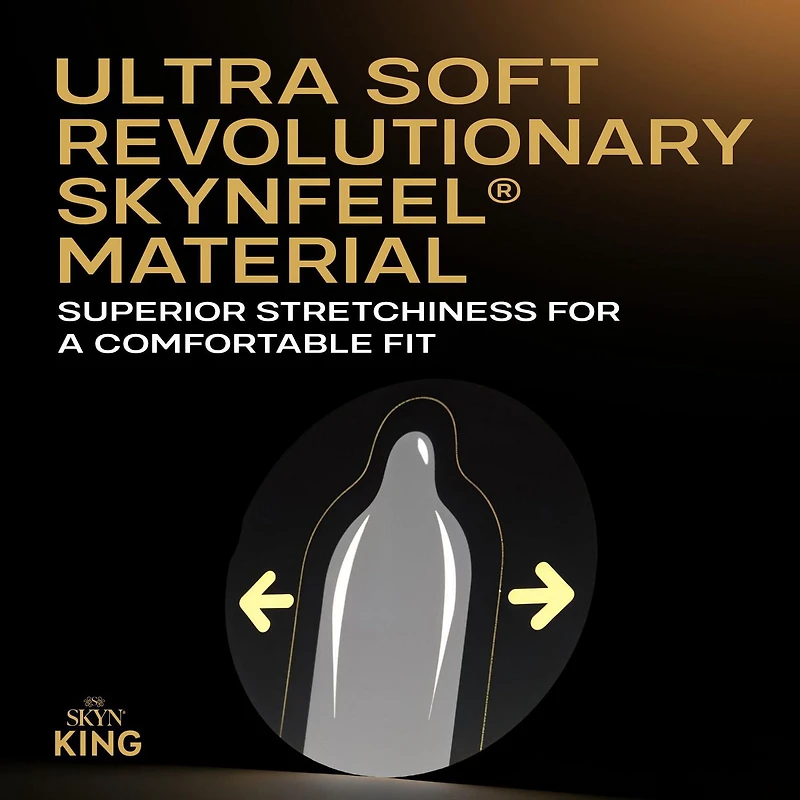 SKYN King Elite Large Non-Latex Lubricated Condoms, 12 Count