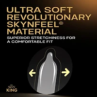 SKYN King Elite Large Non-Latex Lubricated Condoms, 12 Count