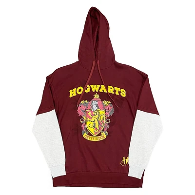 Harry Potter  Men's Gryffindor Shield Long Sleeve Hooded Twofer