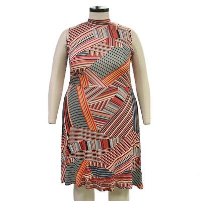 We Influence, plus size, all over printed jersey asymetrical  midi dress