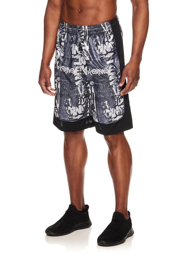 AND1 Men's All Courts Printed Basketball Short