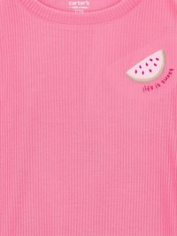 Carter's Child of Mine Kid Girls' Pink Watermelon 3 Piece PJs
