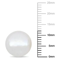 Miabella 11-12mm Freshwater Cultured Pearl 14K White Gold Stud Earrings
