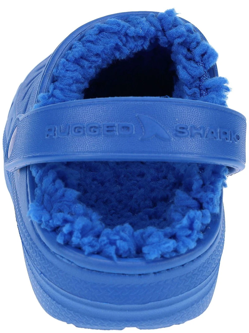 Rugged Shark Boy's  Faux Fur Clog Shoes