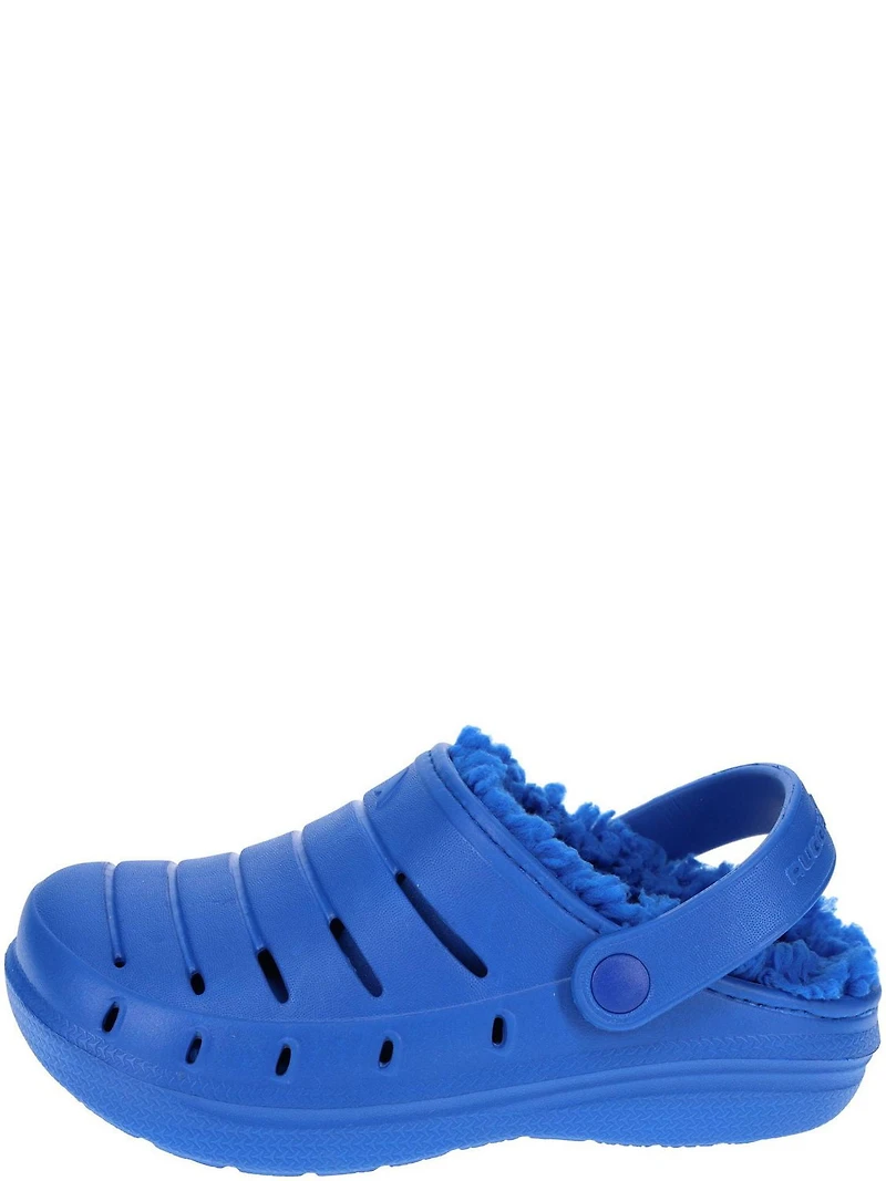 Rugged Shark Boy's  Faux Fur Clog Shoes