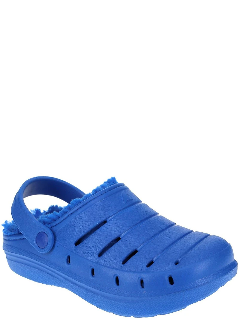 Rugged Shark Boy's  Faux Fur Clog Shoes