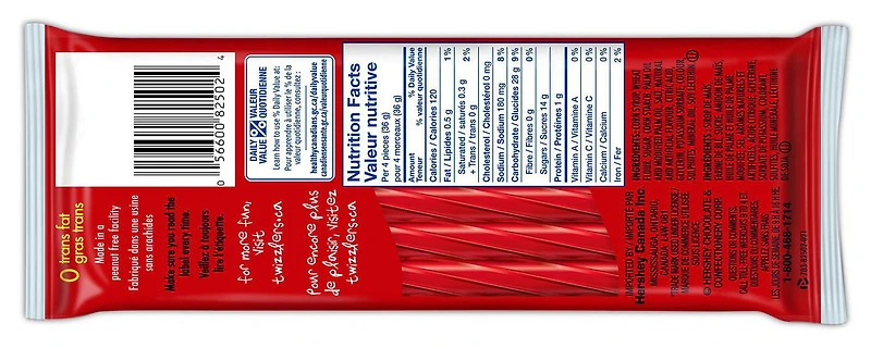TWIZZLERS Strawberry Twists Candy, 90g