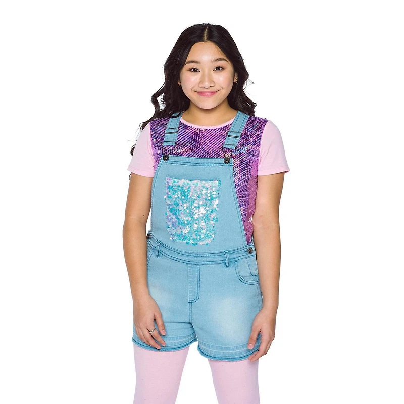 Girls Mini Pop Kids Overall Shorts