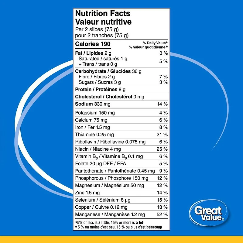 Great Value Whole Wheat Bread