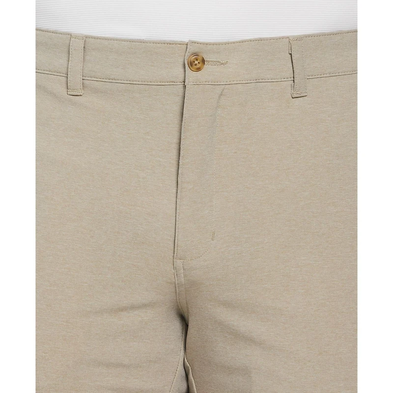 Ben Hogan Short de golf extensible chiné 9" pour hommes avec ceinture active