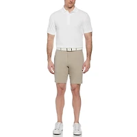 Ben Hogan Short de golf extensible chiné 9" pour hommes avec ceinture active