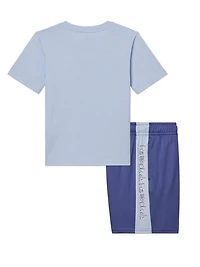 Ensemble t-shirt et short à manches courtes 'Limitless' pour tout-petits Reebok Tailles 2T-5T