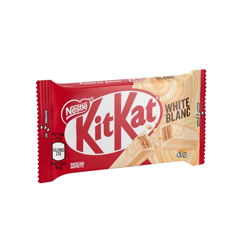 Gaufrette Blanc, gaufrettes croustillantes avec enrobage chocolaté blanc onctueux, arômes naturels 41 g 41 g