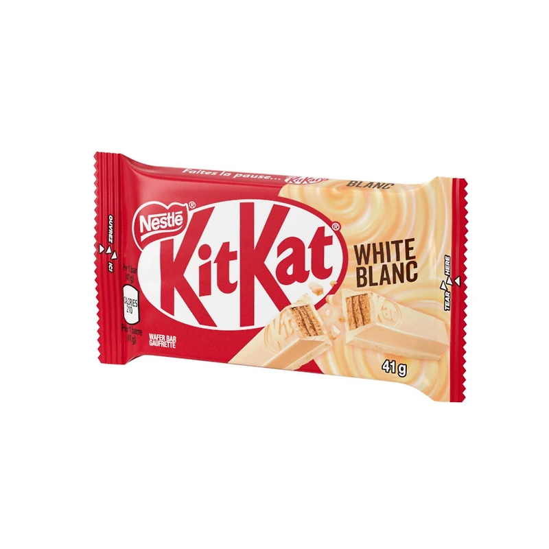 Gaufrette Blanc, gaufrettes croustillantes avec enrobage chocolaté blanc onctueux, arômes naturels 41 g 41 g