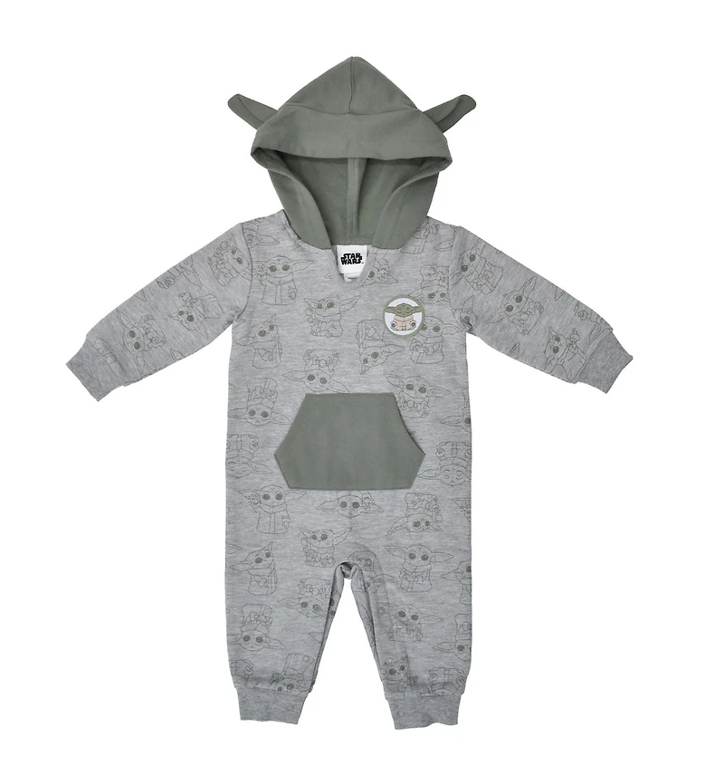 Star Wars Bébé Yoda combinaison à capuche en mouletton pour garçons