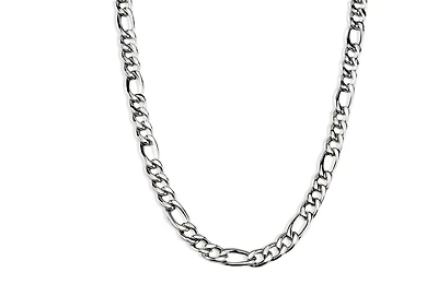 Designs for Him Stainless Steel Figaro 6mm Chain