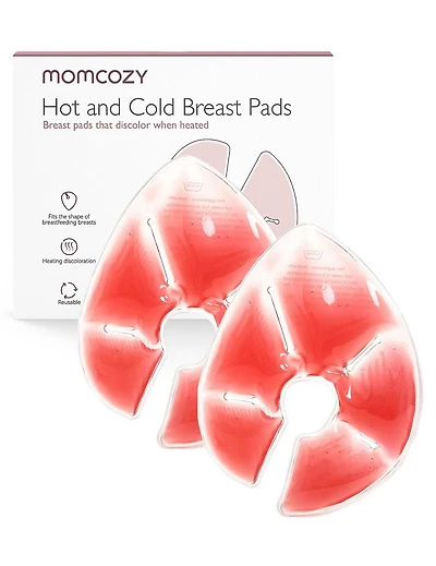 Momcozy Larger Breast Therapy Packs, Hot and Cold Breast Pads with 2 Soft Covers, Breastfeeding Essentials, MOMCOZY Breast Therapy Pack