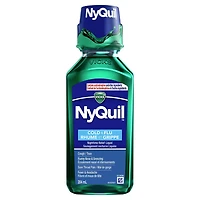 Vicks NyQuil Cold and Flu Symptom Relief Liquid Medicine Multi-Symptom Nighttime Relief for Headache, Fever, Sore Throat Pain, Minor Aches and Pains, Runny Nose and Cough 354ml