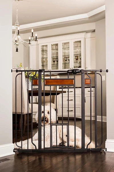 Barrière extra haute pour animaux Home Design de Carlson Pet Products avec chatière