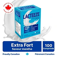 Lacteeze Extra-Fort Enzyme de lactase 100 comprimés