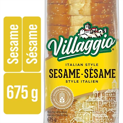 Pain blanc tranché épais au sésame de style italien Villaggio® 675g