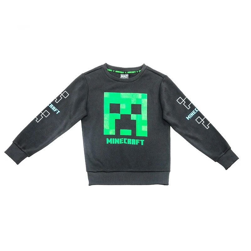 T-shirt Minecraft Creep A Head à manches longues pour garçon