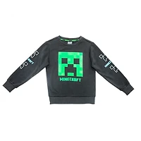 T-shirt Minecraft Creep A Head à manches longues pour garçon
