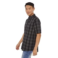 Chemise tissée à manches courtes George pour hommes tailles plus