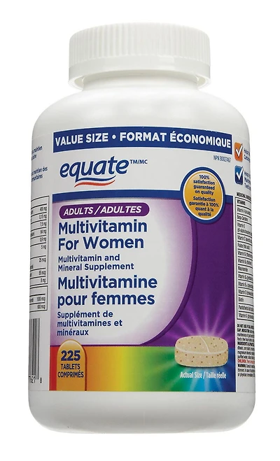 Equate Multivitamin For Women, 225 Tablets