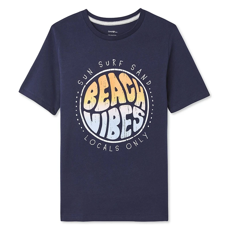 T-shirt avec imprimé graphique à manches courtes George pour garçons