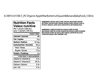 Parent's Choice Organic Apple, Pear, Butternut Squash & Banana Baby Food Purée, 128 ml