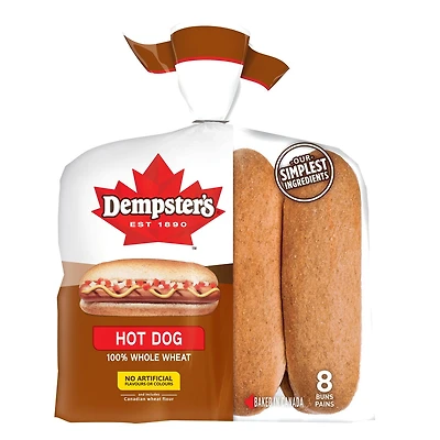 Dempster's® Original 100% Whole Wheat Hot Dog Buns