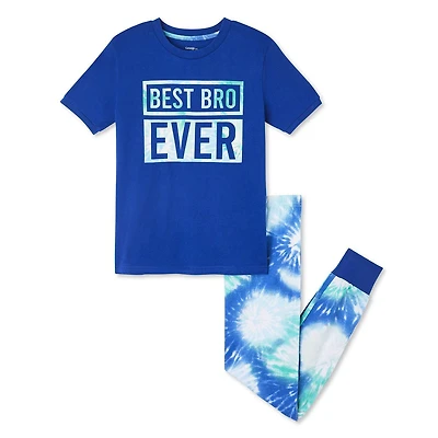 George Boys' Sibling Jersey Pajamas 2-Piece Set