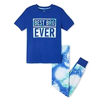 George Boys' Sibling Jersey Pajamas 2-Piece Set