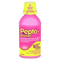 Pepto Bismol liquide pour soulager la nausée, les brûlures d’estomac, l’indigestion, les malaises gastriques et la diarrhée, saveur originale 480 ml