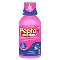 Pepto Bismol Liquid Extra Strength for Nausea, Heartburn, Indigestion, Upset Stomach, and Diarrhea Relief, Original Flavour, 350mL