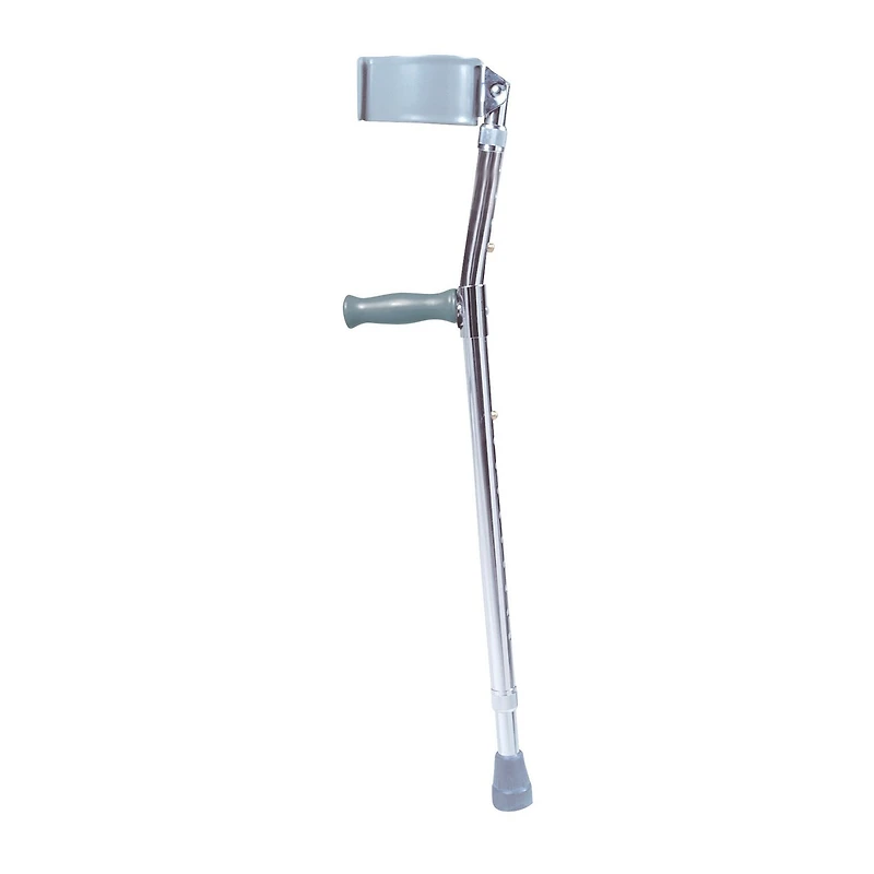 Drive Medical Chrome Lightweight Walking Forearm Crutches, Adult, 1 Pair