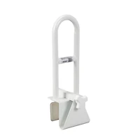 Drive Medical White Bathtub Shower Grab Bar Safety Rail, Parallel