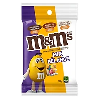 M&M's, Peanut Mix, Dark Chocolate Peanut, Milk Chocolate Peanut and White Chocolate Peanut Flavoured Chocolate Candies, Bag, 109g