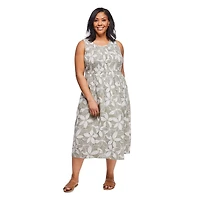 Robe longue smockée Iyla Plus pour femmes