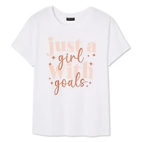 T-shirt à encolure ras du cou The Pink Closet Plus pour femmes