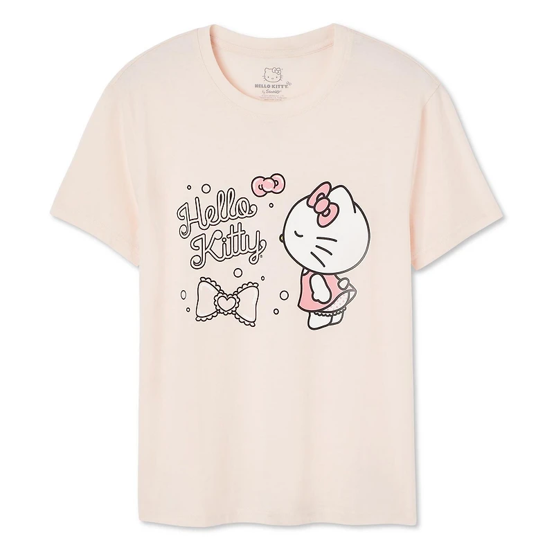 Hello Kitty Women's Boyfriend Crew Neckline Tee
