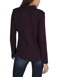 Jordache Women's Utility Denim Shirt