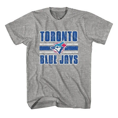 MLB Toronto Blue Jays Mens Retro Stripe Short Sleeve Crew *On-Line Exclusive