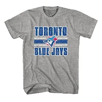 MLB Toronto Blue Jays Mens Retro Stripe Short Sleeve Crew *On-Line Exclusive