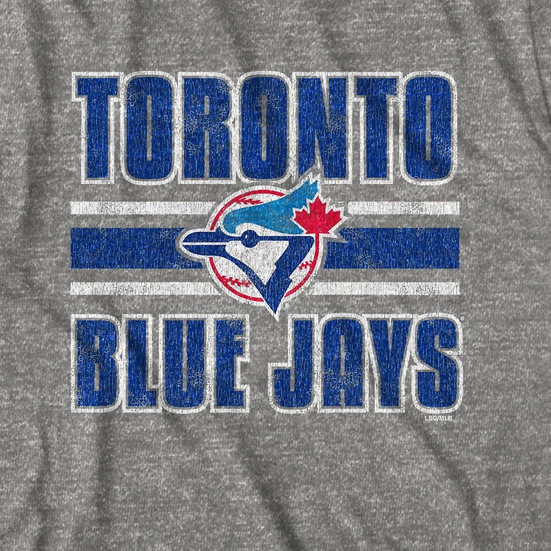 MLB Toronto Blue Jays Mens Retro Stripe Short Sleeve Crew *On-Line Exclusive